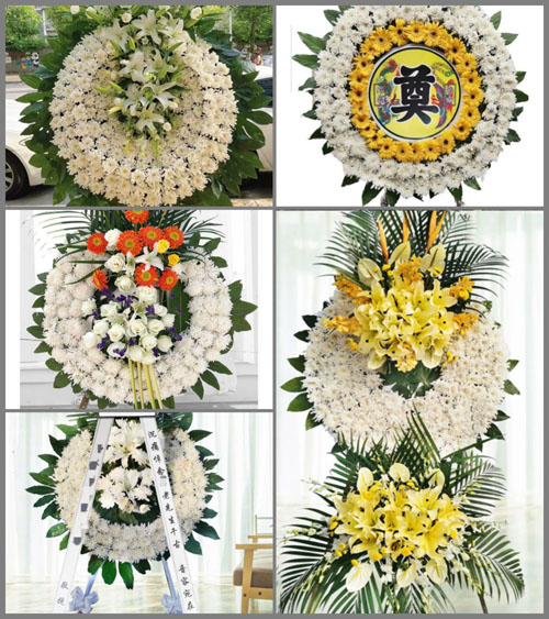 山西运城永济市栲栳镇田村村花圈速递